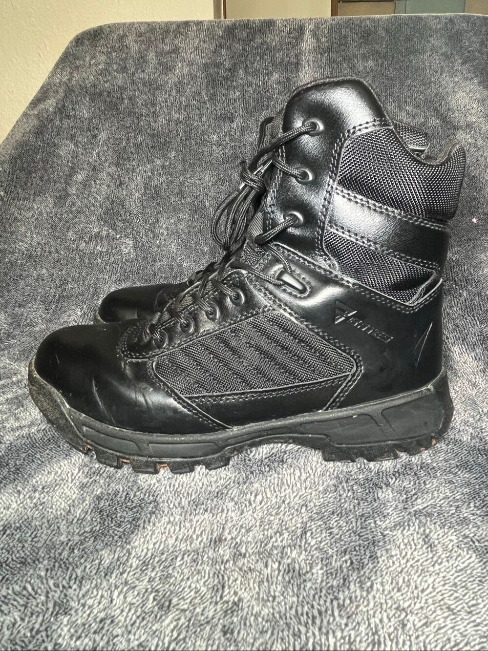 Bates Tactical Sport 2 Tall 8" Side Zip Black Boots Women's Size 8 M E03580